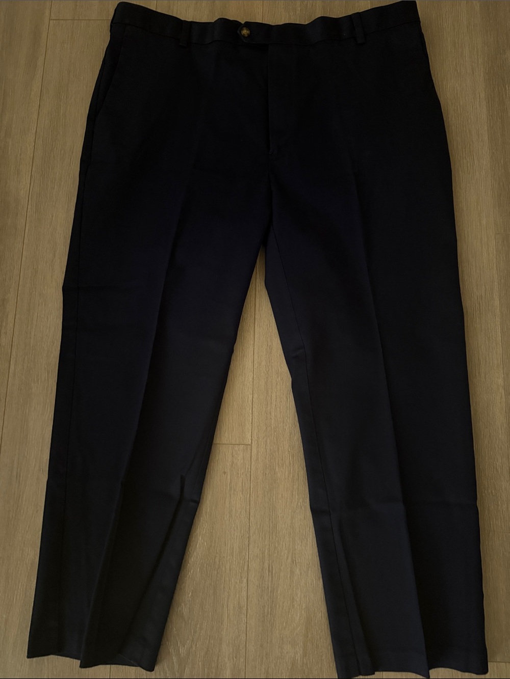 Roundtree & Yorke Travel Smart Blue Dress Pants - Straight Fit